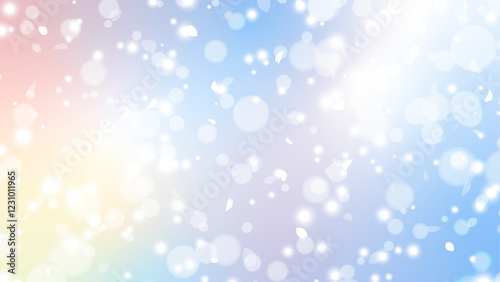 キラキラした玉ボケのイルミネーション背景