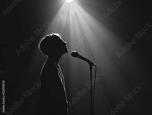 Singer Spotlight Silhouette