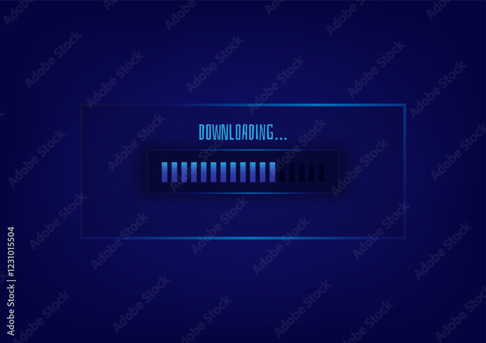 Abstract background with downloading status bar Abstract background with downloading status bar