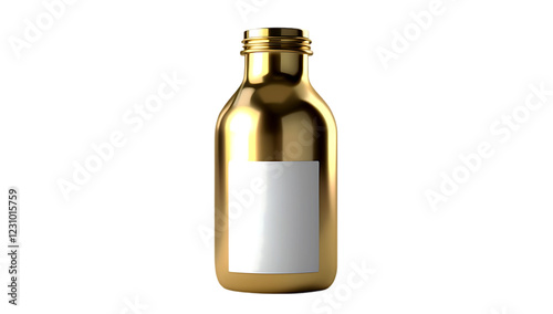 Plastic Bottle with metal crome