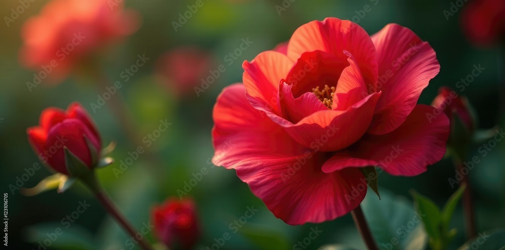 Rosso scuro fiore aperto con petali larghi e dolci, natura, flori, fiori Rosso scuro fiore aperto con petali larghi e dolci, natura, flori, fiori