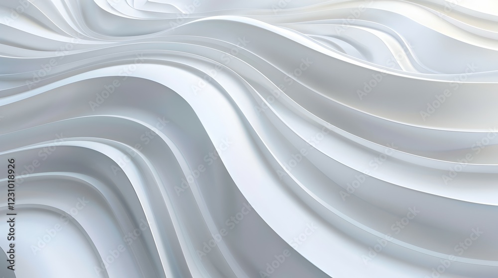 Abstract waves of white texture creating a smooth, flowing design. Abstract waves of white texture creating a smooth, flowing design.