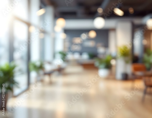 Modern Office Lobby Interior Design with Natural Light