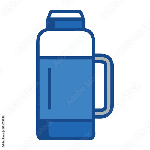 Compact travel thermos bottle for winter use