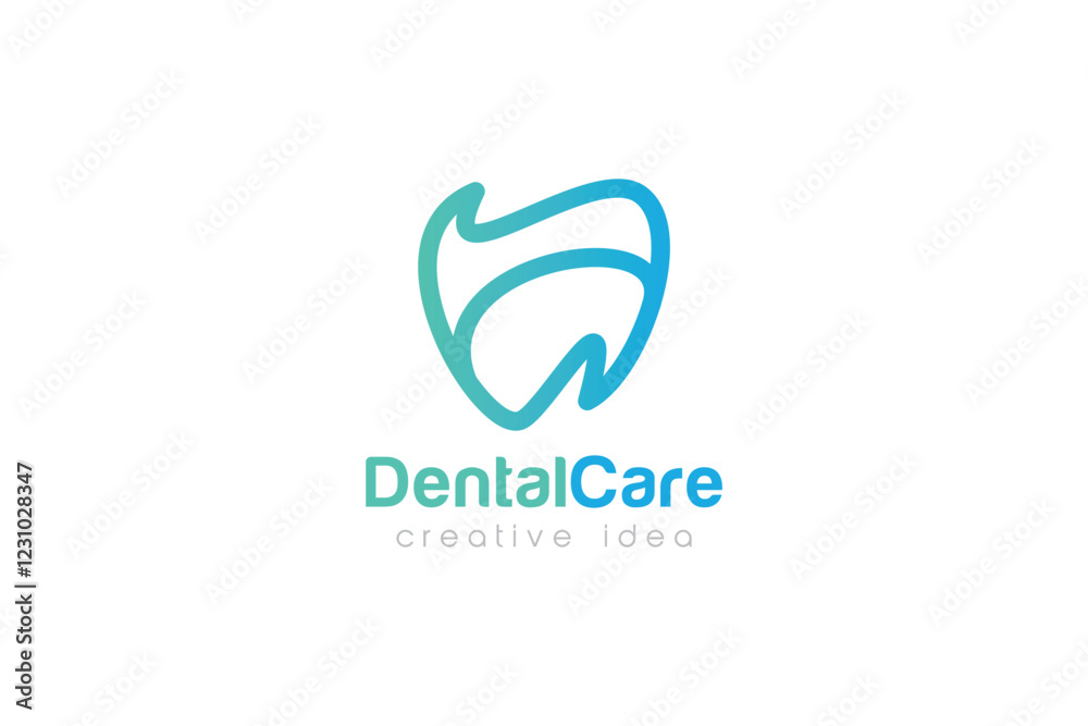 Creative Dental Concept Logo Design Template Creative Dental Concept Logo Design Template