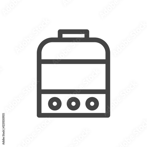 線画日用品家電関連の単品アイコン　加湿器