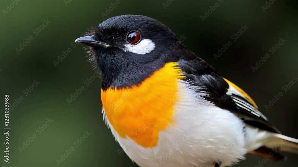 Vibrant Colors of the Mugimaki Flycatcher Vibrant Colors of the Mugimaki Flycatcher