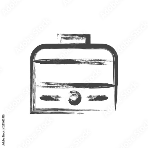 筆書き日用品家電関連の単品アイコン　加湿器