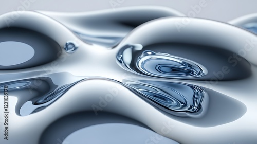 Wallpaper Mural Abstract Liquid Metal Surface Design Art Torontodigital.ca