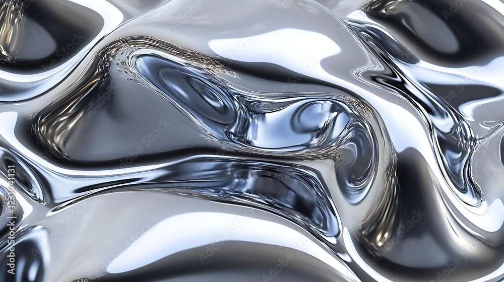 Abstract Liquid Metal Surface Texture Design