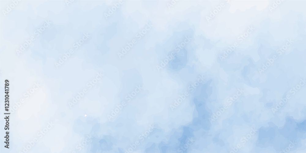 Fototapeta premium Abstract blue sky and clouds background, Vibrant clear blue sky with puffy and blurry natural clear clouds, watercolor background concept abstract cloudy sky 