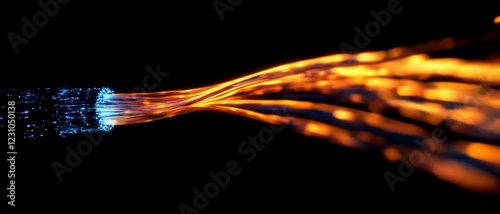 Technology Future Innovation Creative Design optical fiber Wallpaper Background