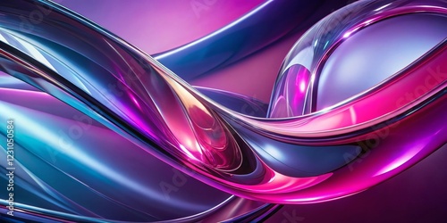 Abstract Liquid Metal Swirls Wallpaper photo