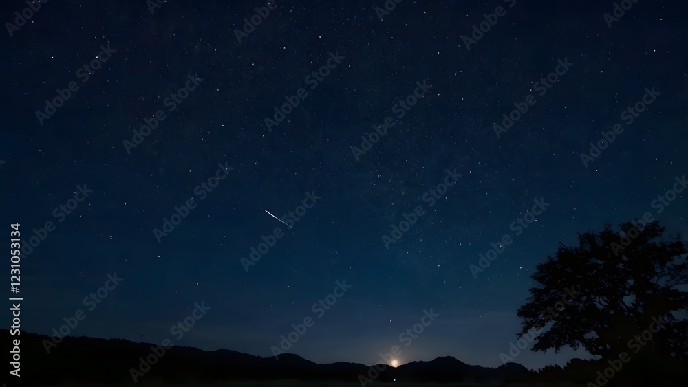 Beautiful sky with clouds and stars at different times of the day Beautiful sky with clouds and stars at different times of the day