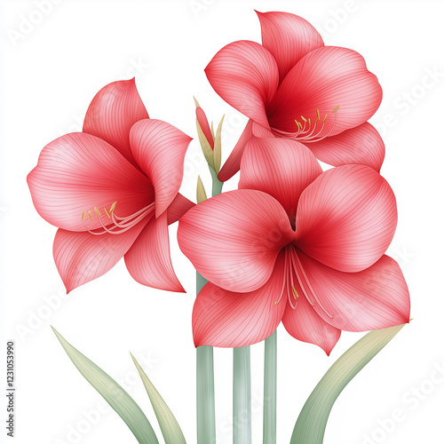 Pink orchid flower isolated on a white background