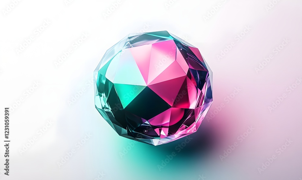 Iridescent gemstone sphere, studio shot, white background, luxury Iridescent gemstone sphere, studio shot, white background, luxury