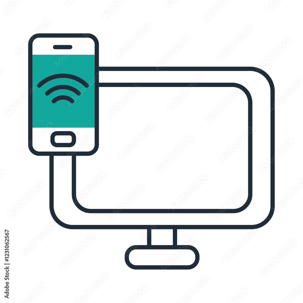 Cloud computing remote access technology illustration Cloud computing remote access technology illustration