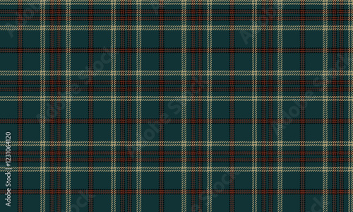 Seamless plaid pattern, green, yellow, brown. Design for clothes, skirts, pants. Beautiful pattern, suitable for any occasion, vector illustration.