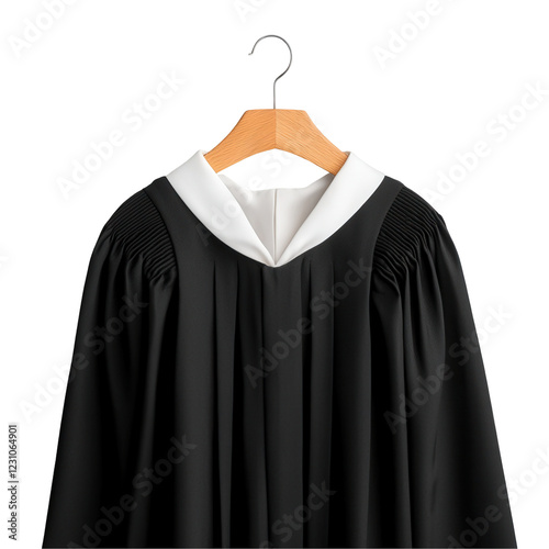 Judicial robe display studio apparel image professional setting front view transparent background