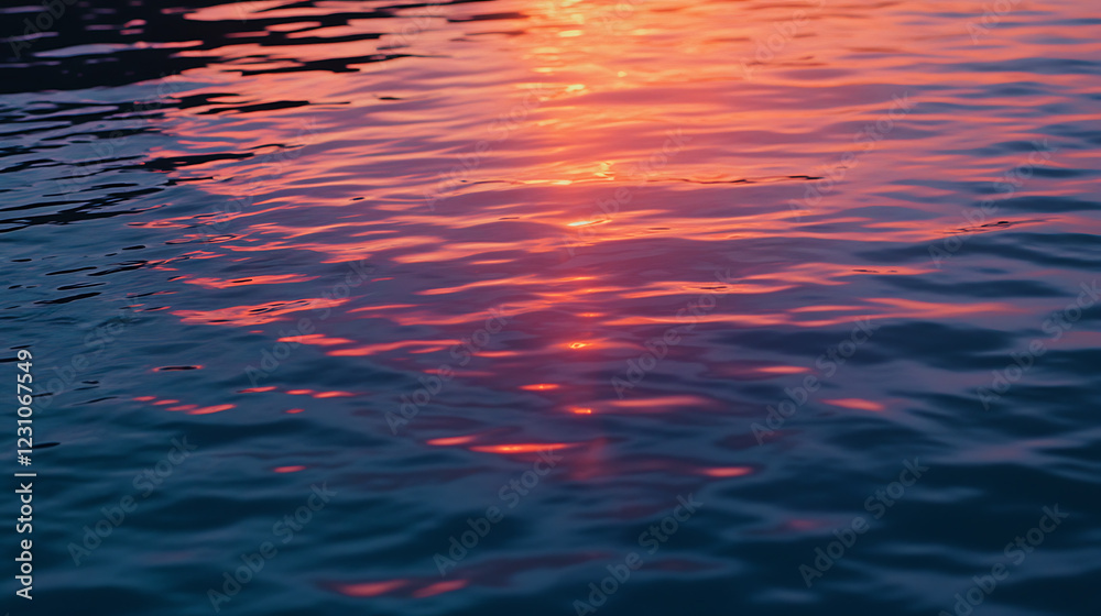 Sunset Reflections on Water: A Vibrant Huescape Sunset Reflections on Water: A Vibrant Huescape