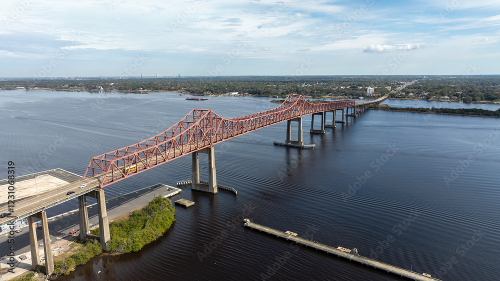 Obraz premium Bridge Crossing The Water