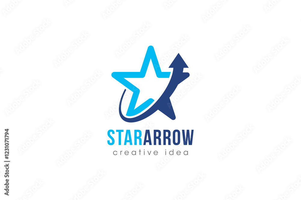 Obraz premium Creative Star Concept Logo Design Template