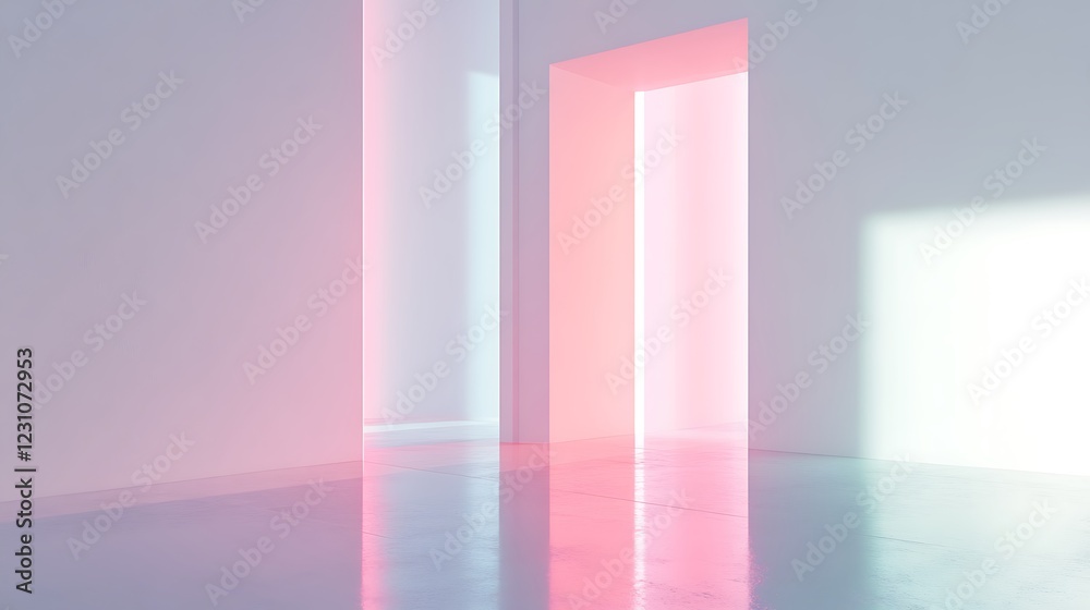 Abstract Minimalist Room Neon Light Design