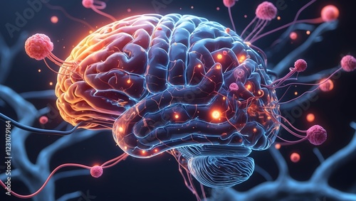 3d rendered illustration of a human brain