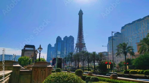 Macao, December 18,2024 : Stunning views of the Cotai strip area, Macao. The Cotai Strip is an area known mostly for its hotel-casinos in the central portion of Cotai, Macau.