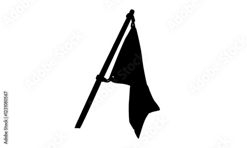 silhouette of flag vector illustration