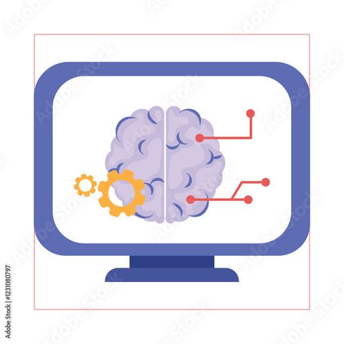 Quantum neural network artificial intelligence illustration