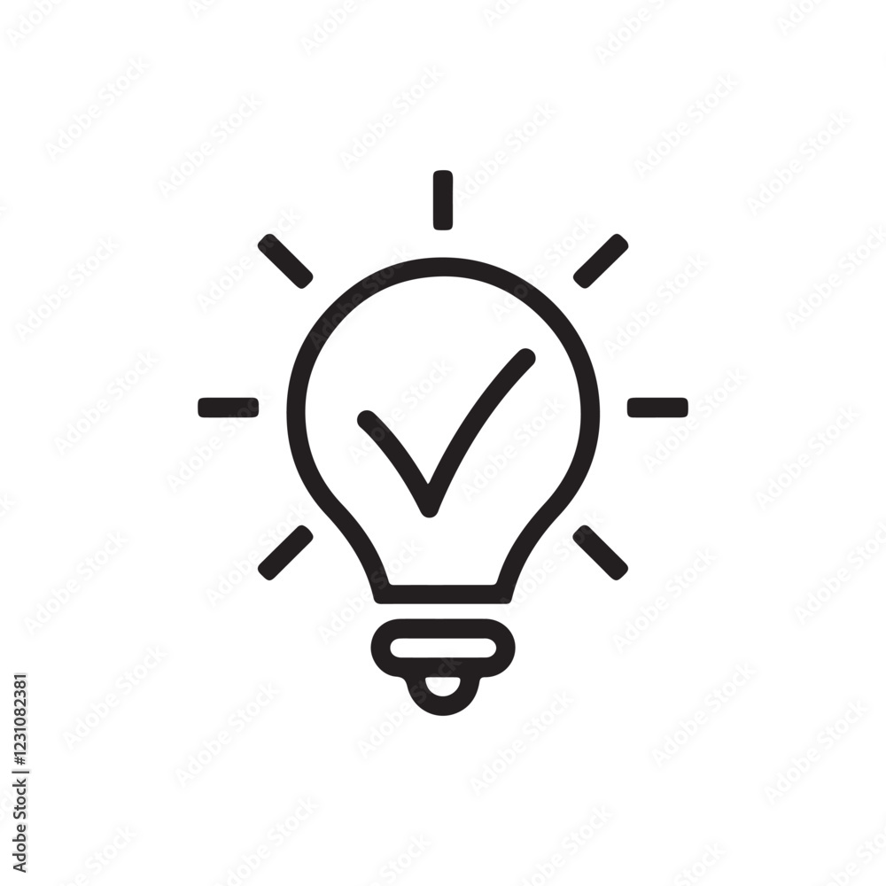 light bulb outline icon vector on white background light bulb outline icon vector on white background