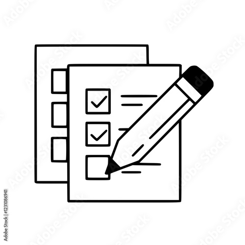 check list with pencil
