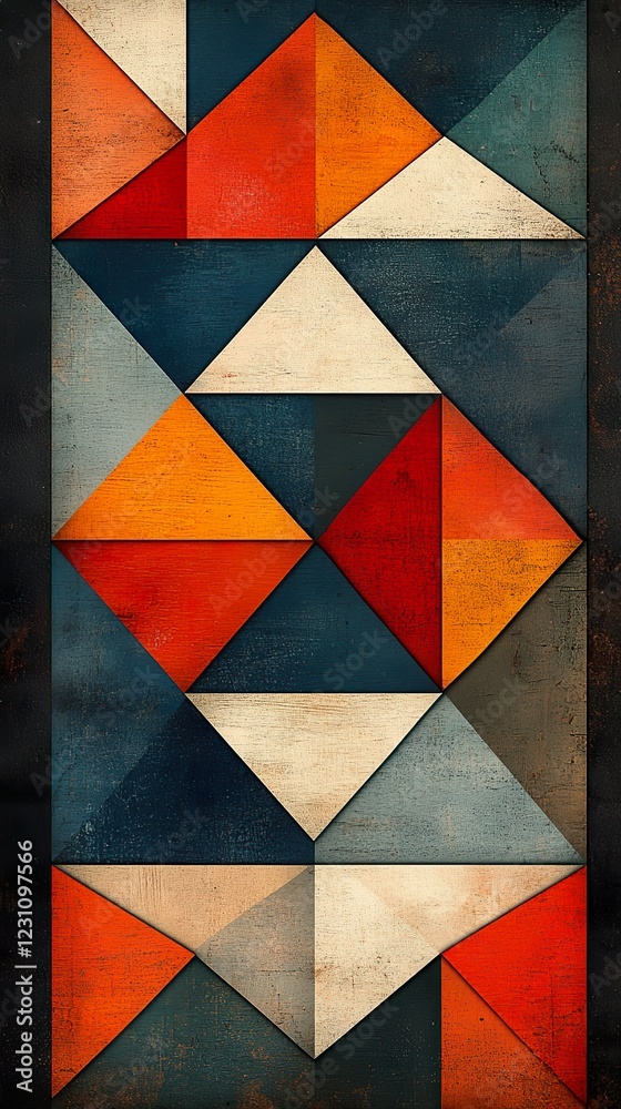 Abstract Geometric Triangle Pattern Artwork Abstract Geometric Triangle Pattern Artwork