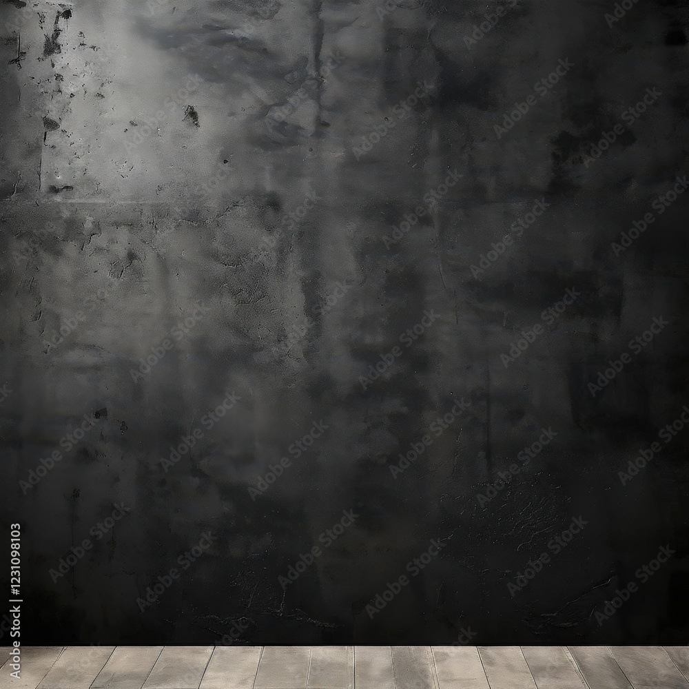 Obraz premium the AI Image Generator, Minimalistic Interior with Black Wall and Decorative Plant Pot