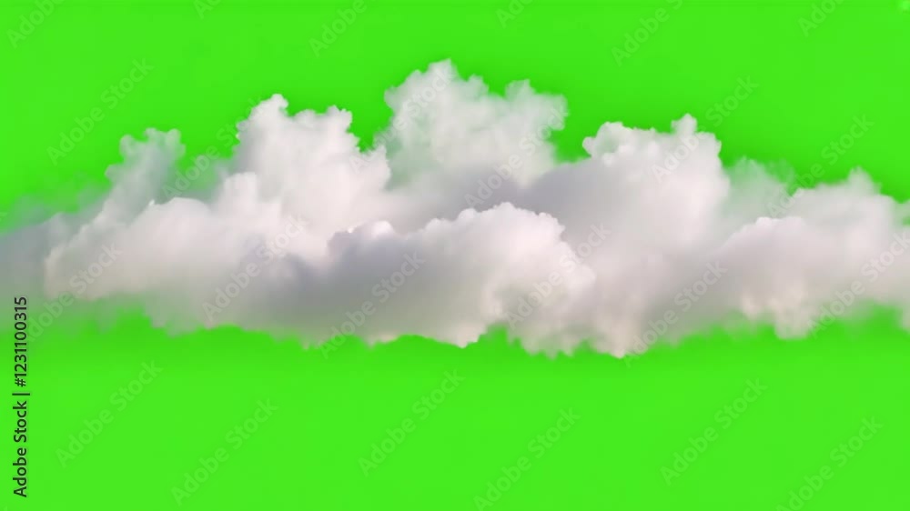 Cloud Green Screen Background. Flying Clouds Graphic Effects. Clouds ...