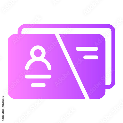 card layout Gradient icon