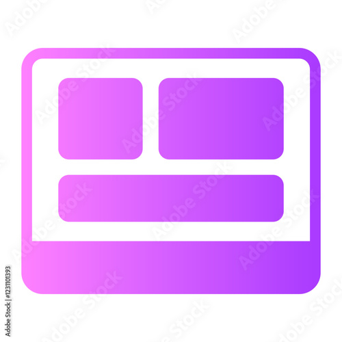 sticky footer Gradient icon