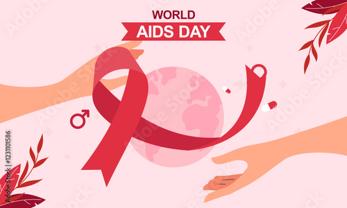 world aids day awareness illustration