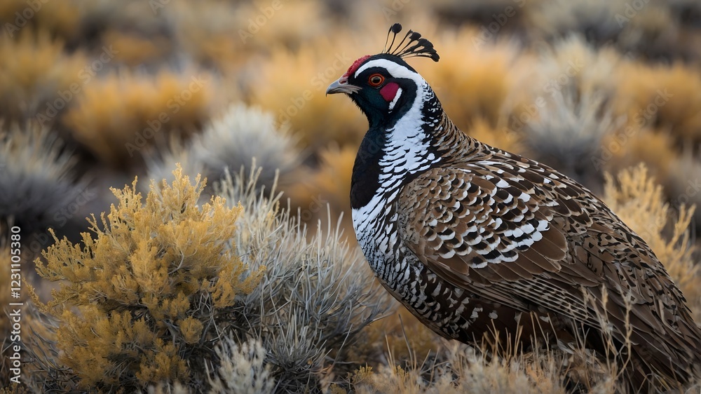 Mystical Whispers: The Gunnison Grouse in a Surreal Performance