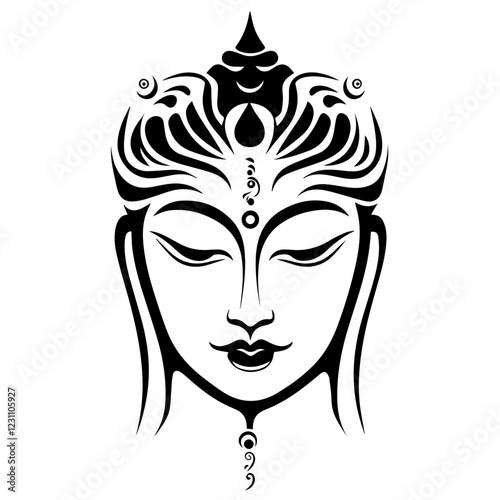 Buddha Silhouette PNG, SVG & Vector for Spiritual Artwork