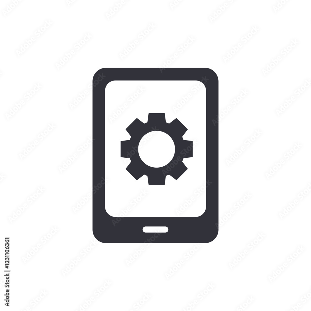 Mobile setting solid icons, minimalist vector illustration ,simple transparent graphic element .Isolated on white background Mobile setting solid icons, minimalist vector illustration ,simple transparent graphic element .Isolated on white background