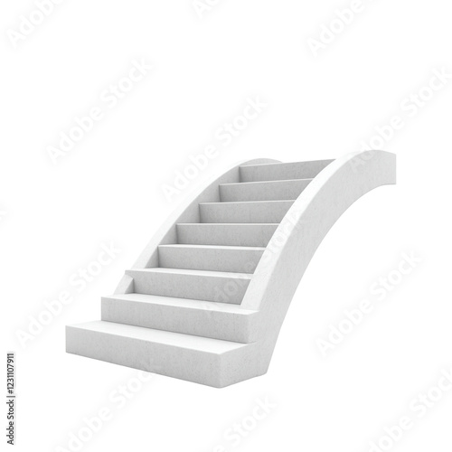 Modern staircase design with transparent background interior architecture minimalist environment artistic viewpoint