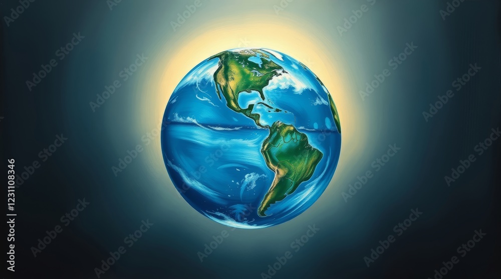 Obraz premium World Water Day Banner symbolizing globe and inside water, save water for world 