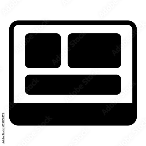 sticky footer Solid icon