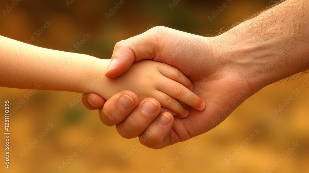 Child s Hand Held by Adult Hand Symbol of Protection Care and Family Bond Child s Hand Held by Adult Hand Symbol of Protection Care and Family Bond