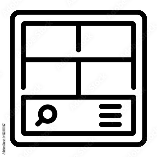 bottom bars Line Icon