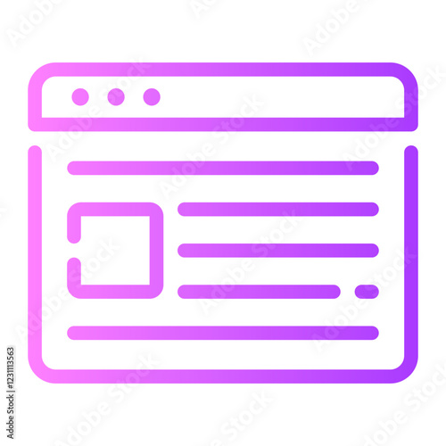 content Line Gradient Icon
