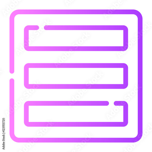 row layout Line Gradient Icon