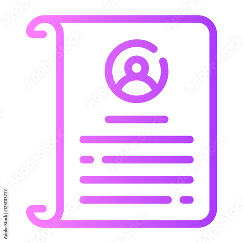profiles Line Gradient Icon